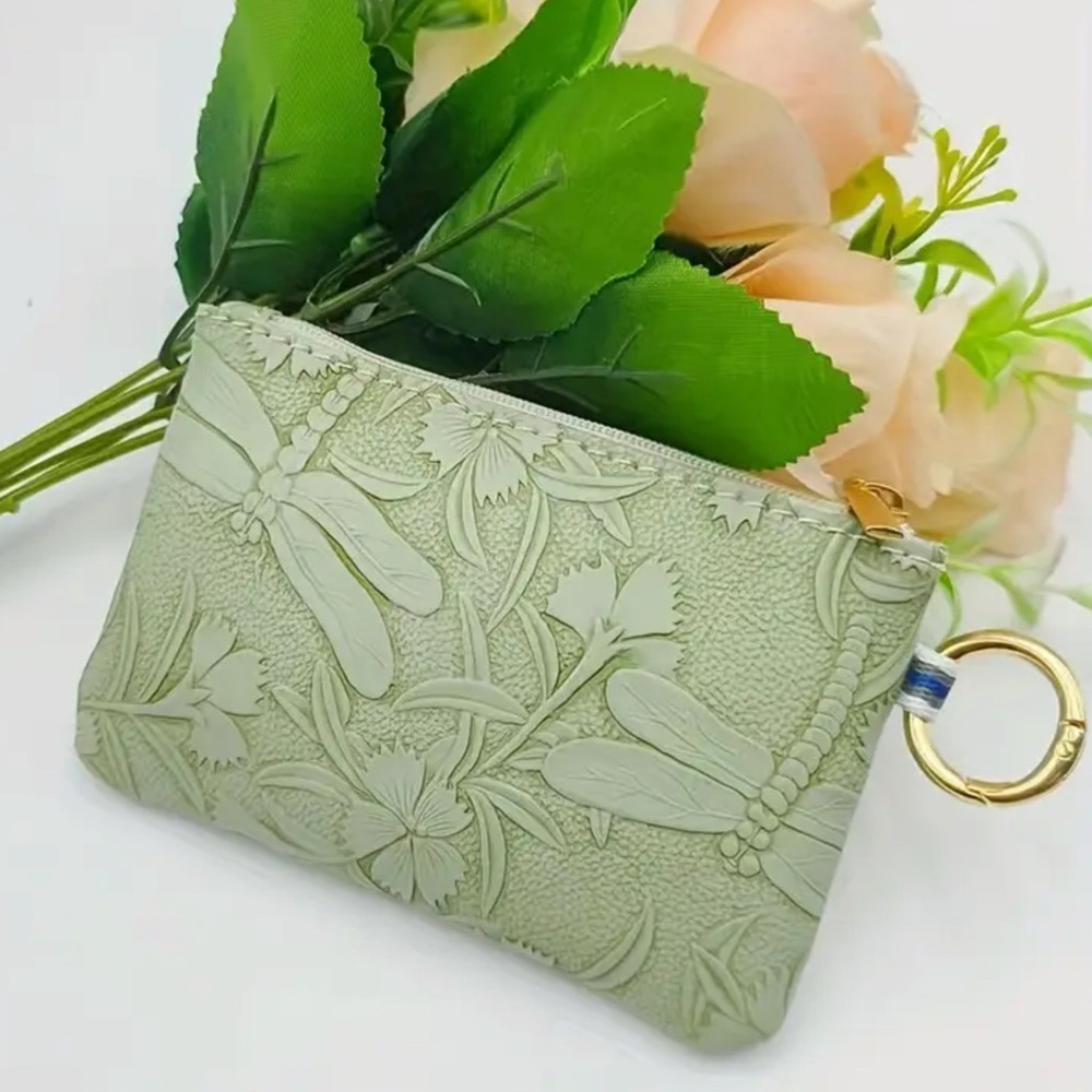 Wallet Floral Embossed Green NEW